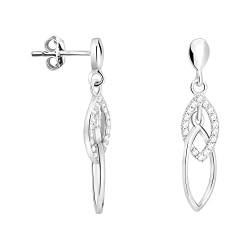 SOFIA MILANI - Damen Ohrringe 925 Silber - mit Zirkonia Steinen - Oval Ohrstecker - 20543 von Sofia Milani