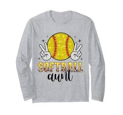 Softball Tante Frauen Retro Proud Baseball Softball Tante Langarmshirt von Softball Baseball Aunt Life Mother's Day Apparel