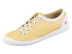 Softinos Damen Low-Top Sneaker, Hellgelb 036 Glattleder, 42 EU von Softinos