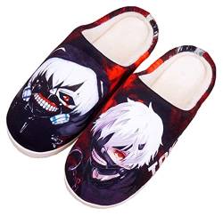 Sohaon Hausschuhe Damen Herren Plüsch Pantoffeln rutschfest House Slippers Winter Warme Schlappen Tokyo Ghoul,38-39 von Sohaon