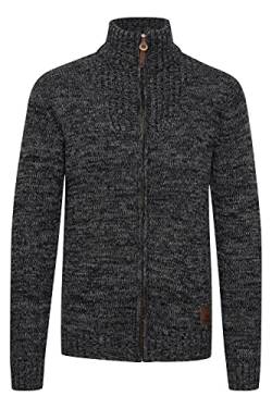 Solid Pomeroy Herren Strickjacke Cardigan Grobstrick Winter Pullover mit Stehkragen, Größe:L, Farbe:Black (9000) von Solid
