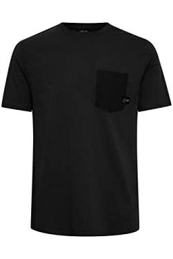 Solid SDBasto Herren T-Shirt Kurzarm Shirt mit Brusttasche aus 100% Baumwolle, Größe:L, Farbe:True Black (194008) von Solid