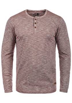 Solid SDMigos Herren Longsleeve Langarmshirt Shirt mit Grandad-Ausschnitt 100% Baumwolle, Größe:XL, Farbe:Wine Red (0985) von Solid