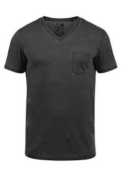 Solid Theon Herren T-Shirt Kurzarm Shirt Mit V-Ausschnitt, Größe:M, Farbe:Black (9000) von Solid