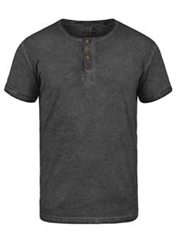 Solid SDTihn Herren T-Shirt Kurzarm Shirt mit Grandad-Ausschnitt 100% Baumwolle Regular fit, Größe:M, Farbe:Black (9000) von Solid