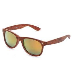 Sonia Originelli Sonnenbrille Wooden Classic Verspiegelt Brille Sommer Holz Farbe Rot von Sonia Originelli