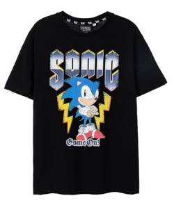 SONIC THE HEDGEHOG Black Men's Short-Sleeved T-Shirt | Game On Design | Authentic Sonic Merchandise | Comfortable & Stylish for Sonic Fans von SONIC THE HEDGEHOG