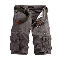 SoonerQuicker Cargo Shorts Herren Vintage Kurze Hosen Herren Cargo Bermuda Shorts Herren Cargo Kurze Cargohose Herren Schwarz Kurze Hosen Herren Viele Taschen Cargo Shorts Herren Grosse Grössen von SoonerQuicker