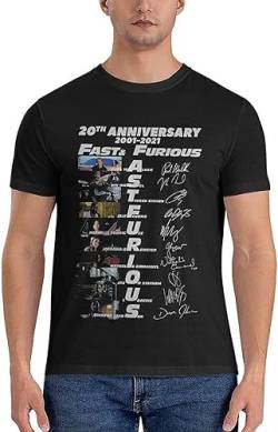 20th Anniversary 2001 2021 Fast Furious Signatures Classic T-Shirt Workout Shirts for Men Summer top Mens Clothing 3XL von Sopla