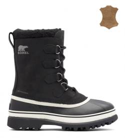 Sorel für Herren. 1002871016 Karibu schwarze Schneestiefel (42), Leder, Wohnung, Draußen von Sorel