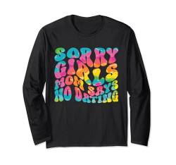 Sorry Girls Mom Says No Dating Schwangerschaftsankündigung Langarmshirt von Sorry Girls Mom Says No Baby Boy Announcement