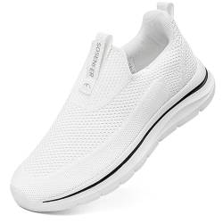 Sosenfer Damen Slip On Sneaker Atmungsaktiv Turnschuhe Leicht Mesh Sportschuhe Walkingschuhe Bequme Schlupfschuhe für Gym Fitness-BAISE-39 von Sosenfer