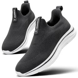 Sosenfer Slip on Sneaker Herren Atmungsaktive Schuhe ohne Schnürsenkel Turnschuhe Bequem Casual Sportschuhe Leicht Gym Walkingschuhe für Herren-HEISE-39 von Sosenfer