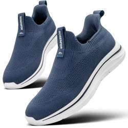 Sosenfer Slip on Sneaker Herren Atmungsaktive Schuhe ohne Schnürsenkel Turnschuhe Bequem Casual Sportschuhe Leicht Gym Walkingschuhe für Herren-SHLAN-43 von Sosenfer