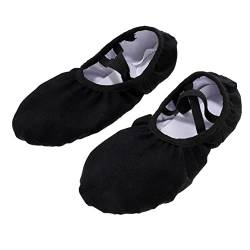 Sosoport 1 Paar Tanzschuhe Flache Mädchenschuhe Mädchen-Ballettschuhe Tanzpantoffeln Aus Stretch-Canvas Ballettanzüge Für Mädchen Ballerinas Für Mädchen Rosa Schuhe Rindsleder Black von Sosoport