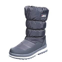 Warehouse Deal, Schneestiefel Damen Houstape Wasserdicht Winterstiefel - Gefüttert Winterboots Rutschfest Schneeboots Snow Boots Winter Schneeschuhe Thermostiefel Mit Dicker Sohle von Soupliebe