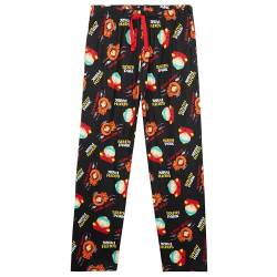 South Park Herren Lang Pyjamahose - bequemer Schlafanzug (L, Schwarz/Mehrfarbig) von South Park