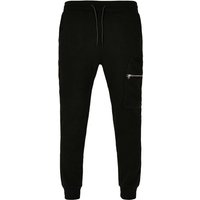 Southpole Stoffhose Southpole Herren Shiny Zipper Utility Fleece Jogger (1-tlg) von Southpole