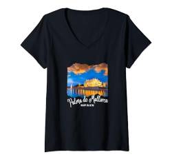 Damen Spanien Palma de Mallorca T-Shirt mit V-Ausschnitt von Souvenirladen in Palma de Mallorca