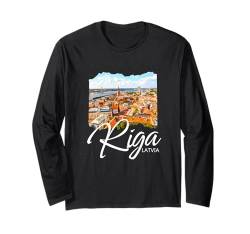 Riga, Lettland Langarmshirt von Souvenirladen in Riga, Lettland