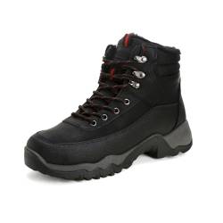 Barfußschuhe Winterstiefel Herren Winter, Warm Gefüttert Winterschuhe, Bequem Wasserdicht Wanderschuhe Schneestiefel Outdoor, Barfuss Schuhe Männer Traillaufschuhe von Sowdus