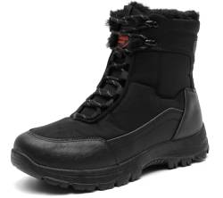 Sowdus Winterstiefel Herren Barfußschuhe Schneestiefel Warm Gefüttert Wasserdicht Winterschuhe Boots Wanderschuhe Outdoor, Männer Traillaufschuhe von Sowdus