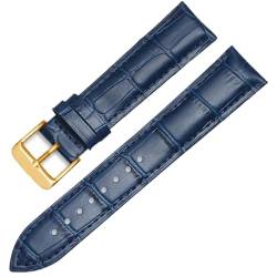 SpaRcz Armband aus echtem Leder, Stahl-Dornschließe, Handgelenk-Gürtel-Armband, 16-24 m, Blau-g, 20mm von SpaRcz