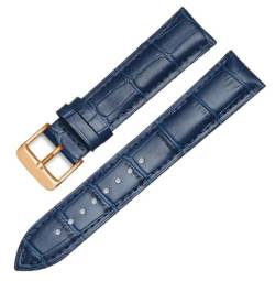 SpaRcz Armband aus echtem Leder, Stahl-Dornschließe, Handgelenk-Gürtel-Armband, 16-24 m, Blau-rg, 12mm von SpaRcz