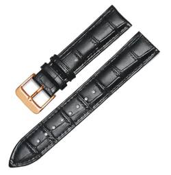 SpaRcz Armband aus echtem Leder, Stahl-Dornschließe, Handgelenk-Gürtel-Armband, 16-24 m, Schwarz-rg, 24mm von SpaRcz