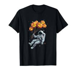 Halloween Astronaut mit Luftballons Jack O Laterne Kürbis T-Shirt von Space Halloween Costume Boys Girls Men Women Tees