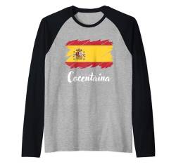 Cocentaina Spanien, Spanische Flagge, Cocentaina Raglan von Spanish Flag City England Travel Gifts