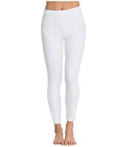 SPANX Damen Jean-ish Ankle Leggings Hose, White, S von Spanx