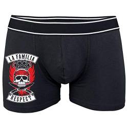 Spaß Kostet Männer Boxershort mit Spruch La Familia FCK Respect Größe S bis 5XL von Spaß Kostet