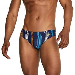 Speedo Herren Swimsuit Brief Creora Highclo Printed Schwimm-Slips, Sea Ridge Oriole, 38 von Speedo