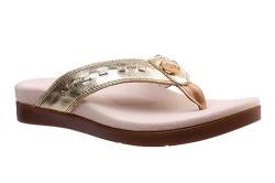 Spenco Damen Laguna Woven Flipflop, Gold, 38.5 EU Weit von Spenco