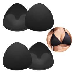 2 Paar BH Einlagen Push up Kissen,Herausnehmbare Einsätze Push up Pads,Dreieckige Atmungsaktive BH-Einlagen,BH Cups Schalen Zum Polster Einnähen,für Frauen Mädchen Bademode Unterwäsche von SpetngSake