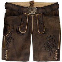 Spieth & Wensky Trachtenlederhose Demos Kurzhose Herren Trachtenhose Lederhose kurzhose Ziegenvelour bestickt von Spieth & Wensky