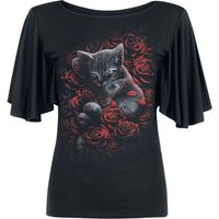 Spiral - Gothic T-Shirt - Bed Of Rose - S bis 4XL - für Damen - Größe XL - schwarz von Spiral