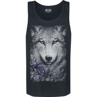 Spiral - Gothic Tank-Top - Wolf Roses - S bis XXL - für Männer - Größe L - schwarz von Spiral