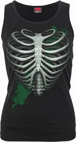 Spiral Heart Ribs Frauen Top schwarz M 100% Baumwolle Everyday Goth, Gothic, Rockwear von Spiral