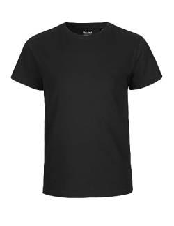 Neutral Kids Short Sleeved T-Shirt, 100% Bio-Baumwolle. Fairtrade, Oeko-Tex und Ecolabel Zertifiziert, Textilfarbe: schwarz, Gr.: 92/98 von Spirit of Isis