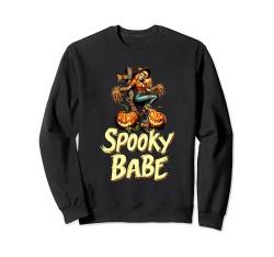 Spooky Babe Vogelscheuche Halloween Kürbis Verkleidung Sweatshirt von Spooky Babe - Halloween Hexenkostüme für Frauen