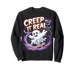 Creep it real Ghost Skater Halloween Sweatshirt von Spooky Gifts