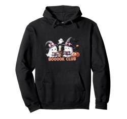 Boo Ghost Books Kokette Schleife Halloween Frauen Schule Lehrer Pullover Hoodie von Spooky Halloween Ghost Reading Books Women Girl T