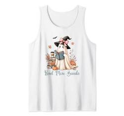 Boo Ghost Books Kokette Schleife Halloween Frauen Schule Lehrer Tank Top von Spooky Halloween Ghost Reading Books Women Girl T