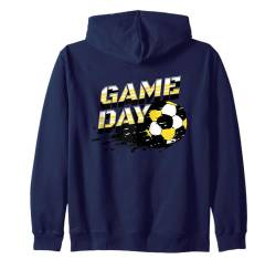 Fußballtrikot, Spritzer, Gelb / Schwarz Kapuzenjacke von Sport Fan Soccer Game Day Football Soccer Graphics