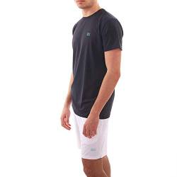 Sportkind Jungen & Herren Tennis, Running, Fitness Rundhals T-Shirt, atmungsaktiv, UV-Schutz UPF 50+, Kurzarm, Navy blau, Gr. 152 von Sportkind