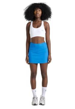 Sportkind Mädchen & Damen Tennis, Hockey, Golf Basic Skort, Rock mit Innenhose, atmungsaktiv, UV-Schutz, cyan blau, Gr. 146 von Sportkind