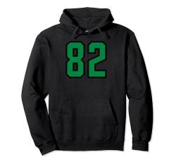 Nummer #82 Sport Green Varsity Pullover Hoodie von Sportlegenden