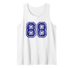 Vintage-Nummer #88 Blaue Uni-Nummer 88 Tank Top von Sportlegenden